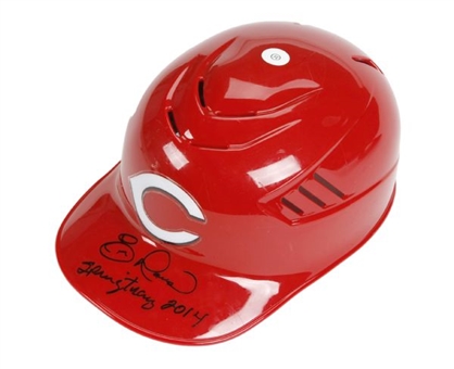 2014 Eric Davis Game Worn and Signed Cincinnati Reds Spring Training Batting Helmet